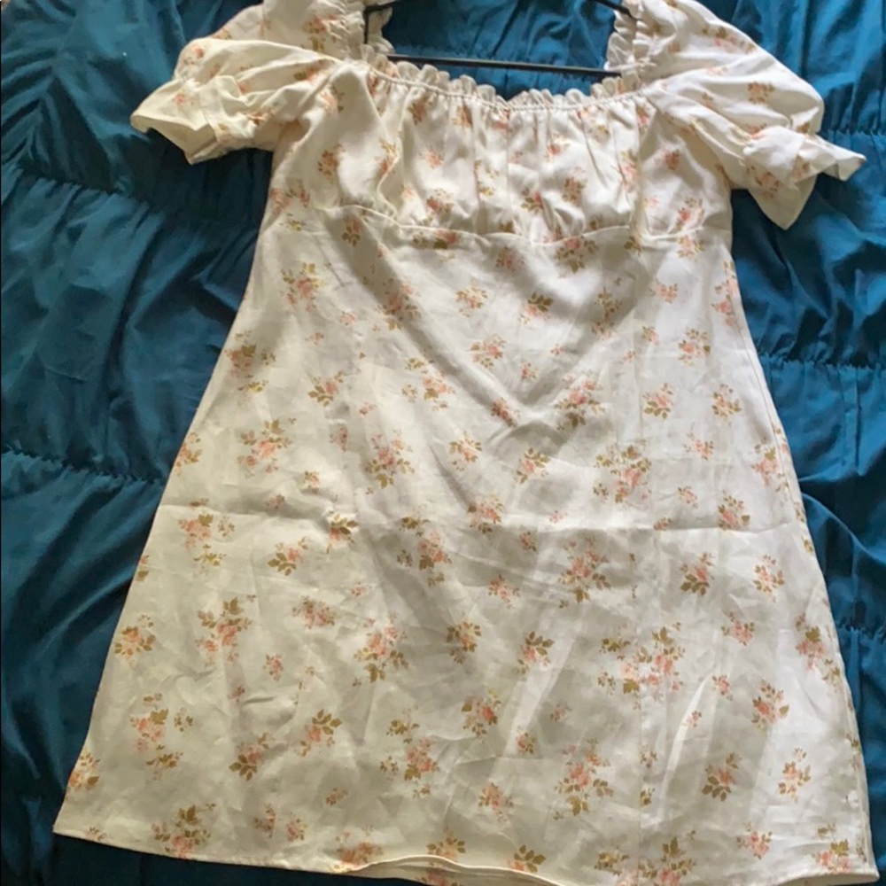 Reformation mid length flower dress